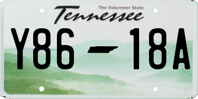 TN license plate Y8618A