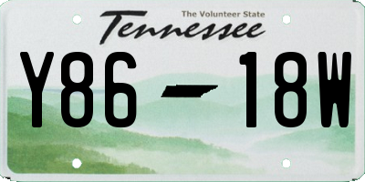 TN license plate Y8618W