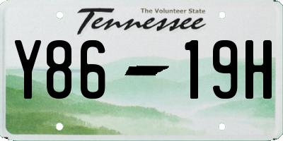 TN license plate Y8619H
