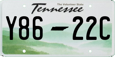 TN license plate Y8622C