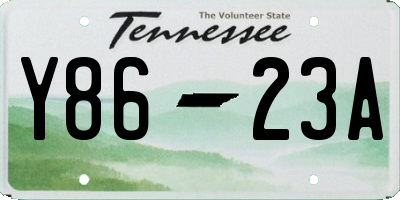 TN license plate Y8623A