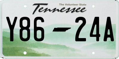 TN license plate Y8624A