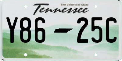 TN license plate Y8625C