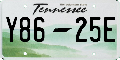 TN license plate Y8625E