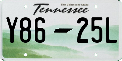 TN license plate Y8625L
