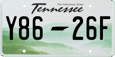 TN license plate Y8626F