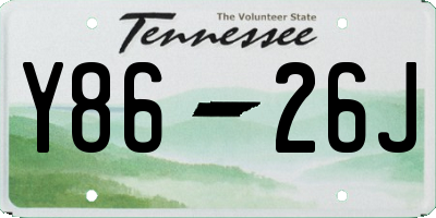 TN license plate Y8626J