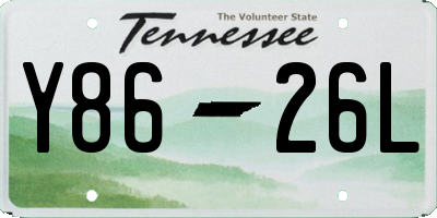 TN license plate Y8626L