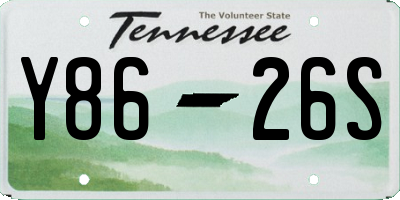 TN license plate Y8626S