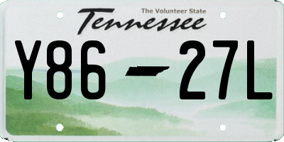 TN license plate Y8627L