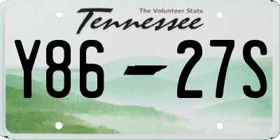 TN license plate Y8627S