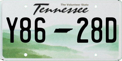 TN license plate Y8628D
