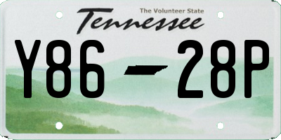 TN license plate Y8628P