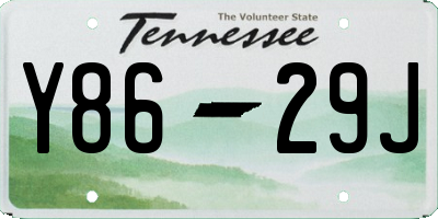 TN license plate Y8629J