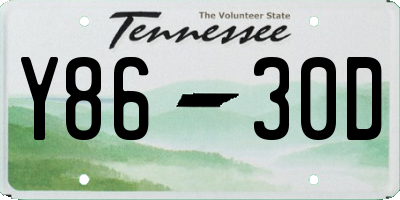TN license plate Y8630D