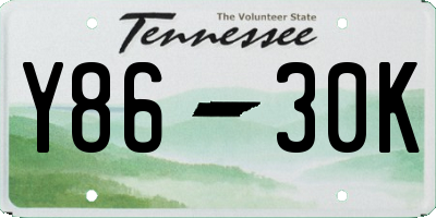 TN license plate Y8630K