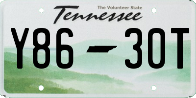 TN license plate Y8630T