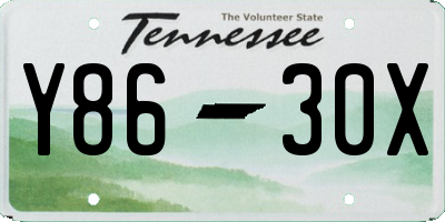TN license plate Y8630X