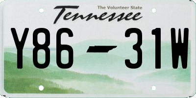 TN license plate Y8631W