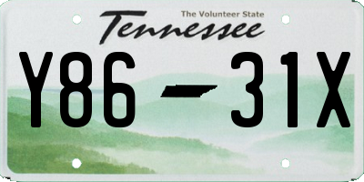 TN license plate Y8631X