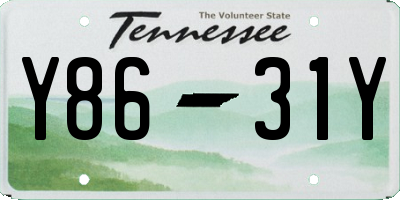 TN license plate Y8631Y
