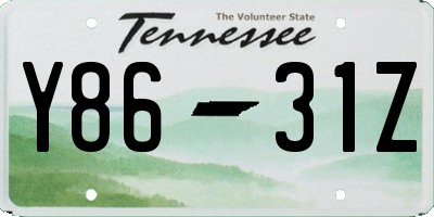 TN license plate Y8631Z