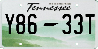 TN license plate Y8633T