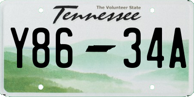 TN license plate Y8634A