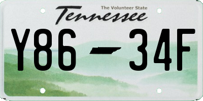 TN license plate Y8634F