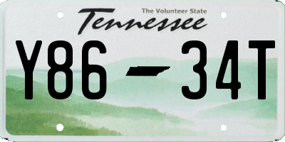 TN license plate Y8634T