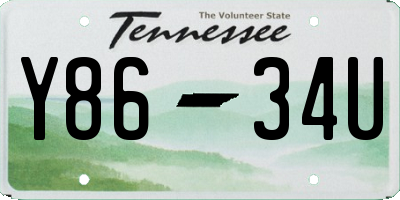 TN license plate Y8634U