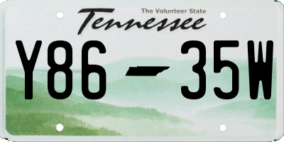 TN license plate Y8635W