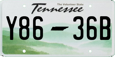 TN license plate Y8636B