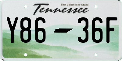 TN license plate Y8636F