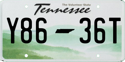 TN license plate Y8636T