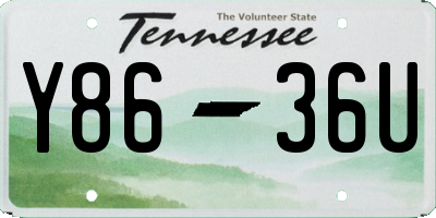 TN license plate Y8636U