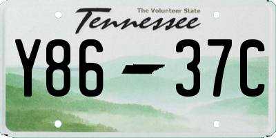 TN license plate Y8637C