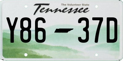 TN license plate Y8637D