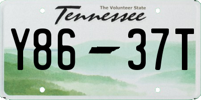 TN license plate Y8637T