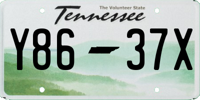 TN license plate Y8637X