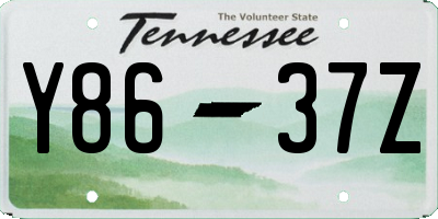 TN license plate Y8637Z