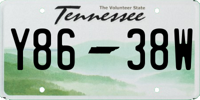 TN license plate Y8638W