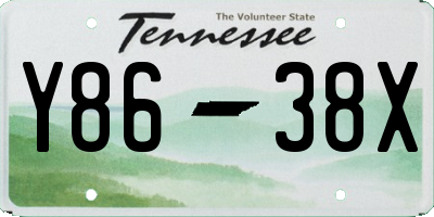 TN license plate Y8638X