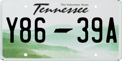 TN license plate Y8639A
