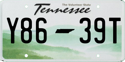 TN license plate Y8639T
