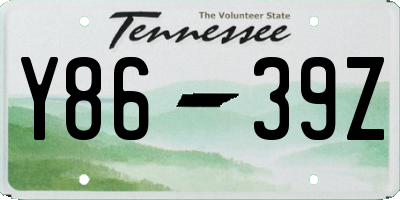 TN license plate Y8639Z