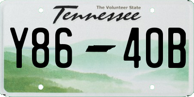 TN license plate Y8640B