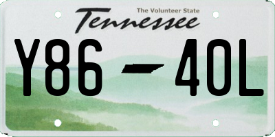 TN license plate Y8640L