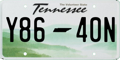 TN license plate Y8640N