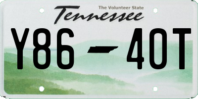 TN license plate Y8640T